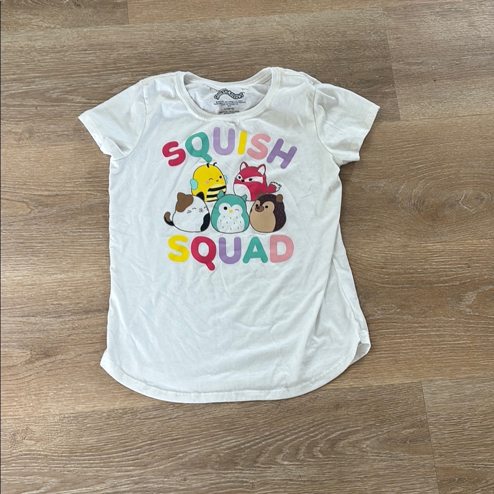 Squishmallows White and Yellow Short Sleeve Tee